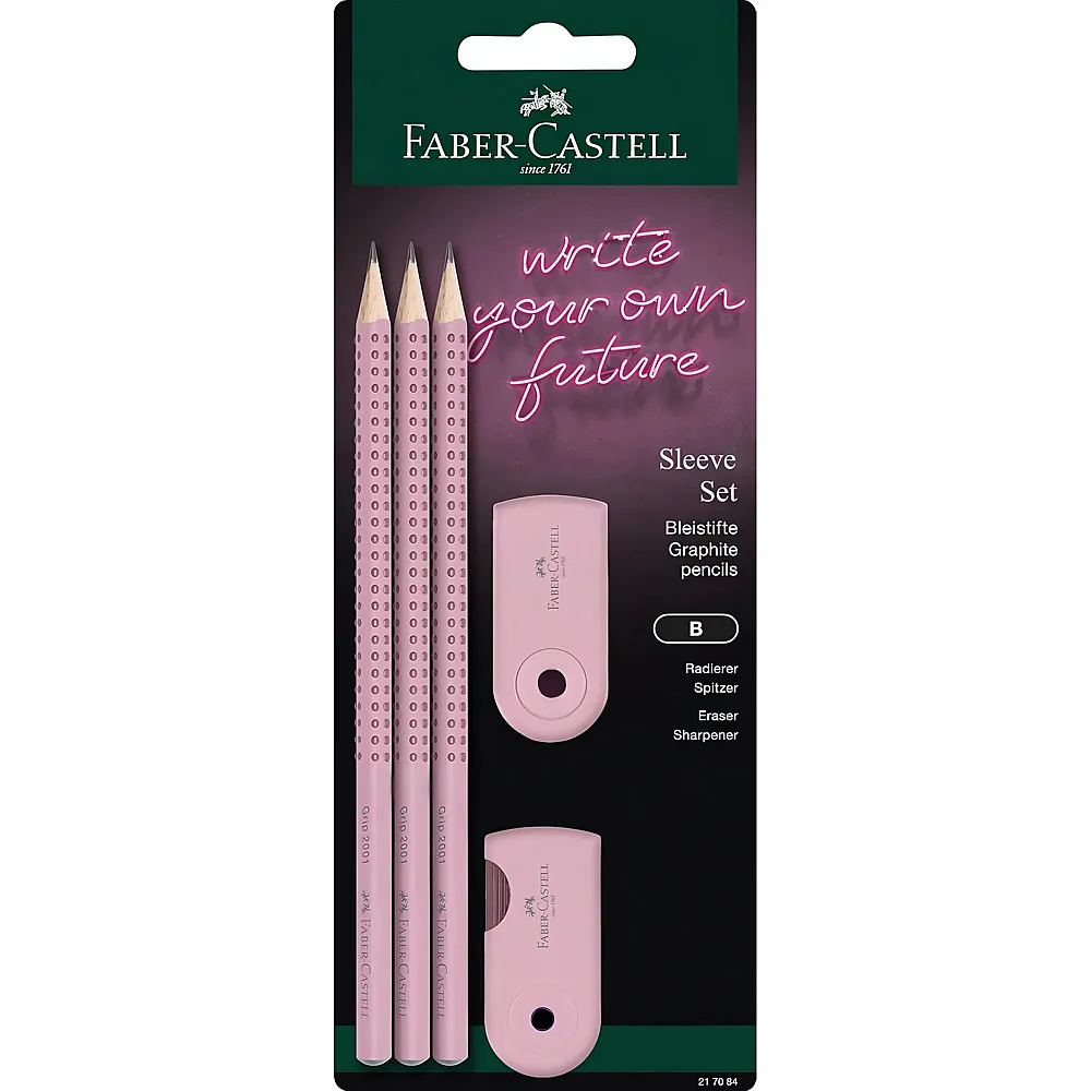 meinspielzeug - Faber-Castell Schreibset Grip 2001 rose shadows 5Teile | Schule & Kindergarten