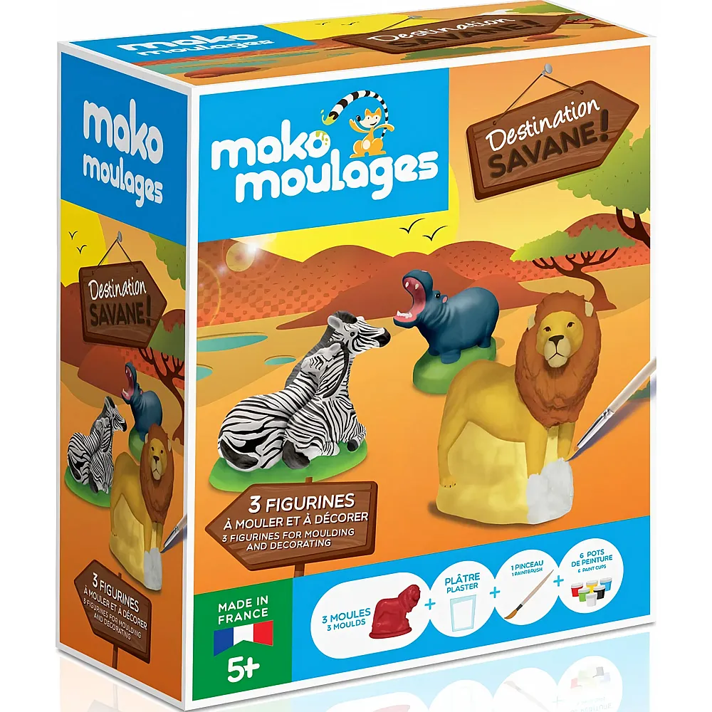 Mako Moulages Mako Kit 3 Moules Destination Savane FR