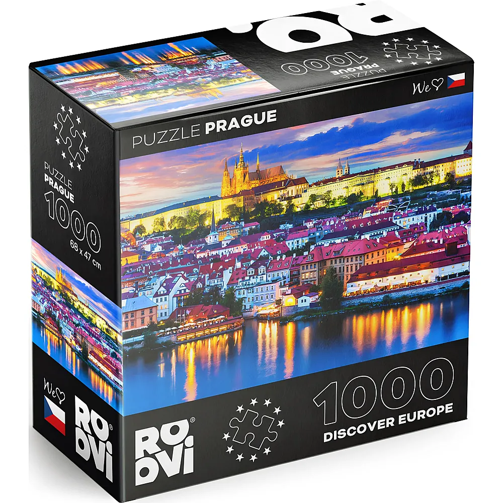 Roovi Puzzle Discover Europe Prag, Tschechische Republik - 1000 Teile