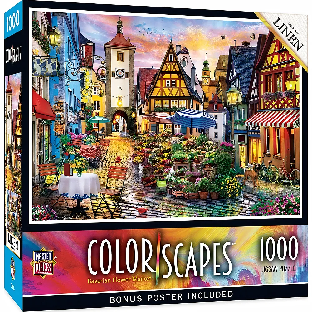 Master Pieces Puzzle Colorscapes Bayerischer Blumenmarkt 1000Teile