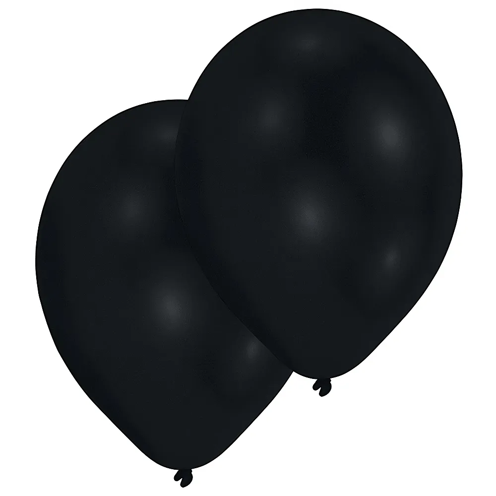 Amscan Ballone Schwarz 10Teile | Kindergeburtstag