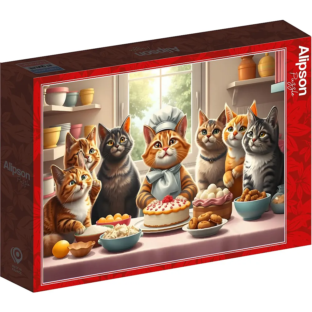 Alipson Puzzle Backende Katzen in Action - 1000 Teile