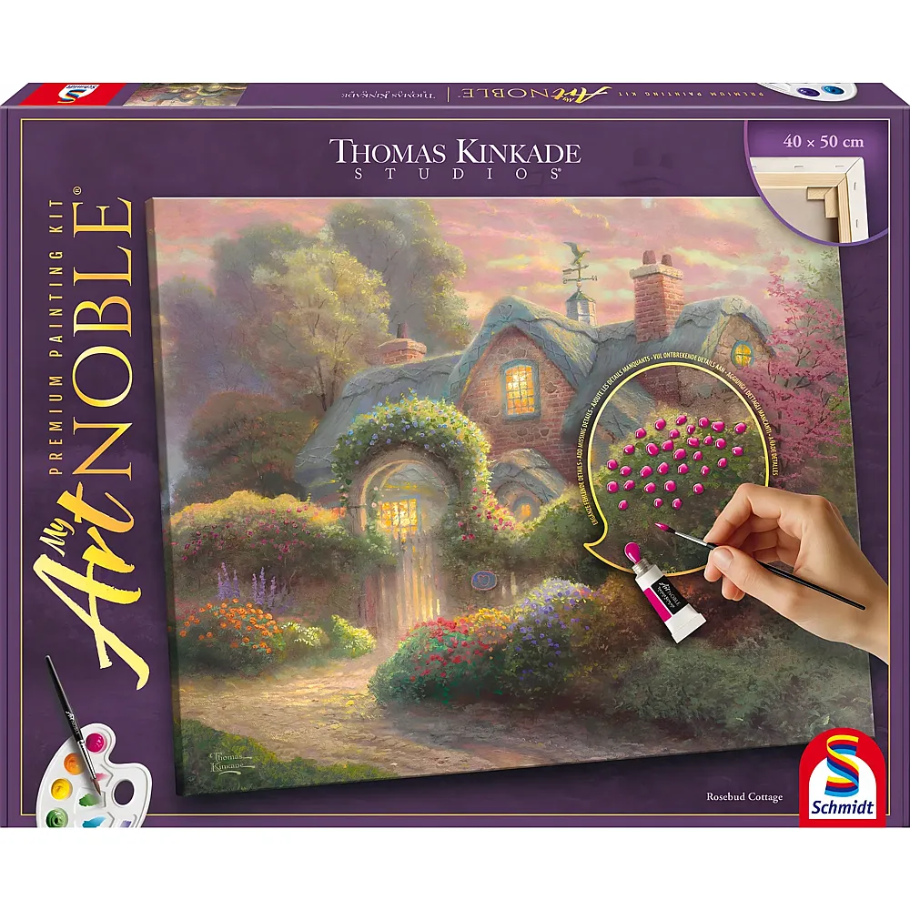 Schmidt My Artnoble Thomas Kinkade Rosebud Cottage - 50 x 40 cm