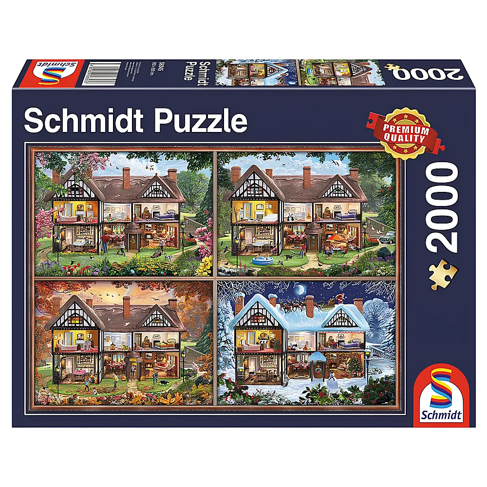 Schmidt Puzzle Jahreszeiten-Haus 2000Teile
