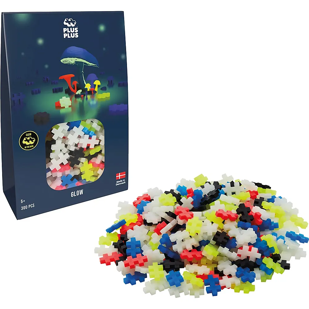 Plus-Plus Bausteine Nachtleuchtend - 300 Teile