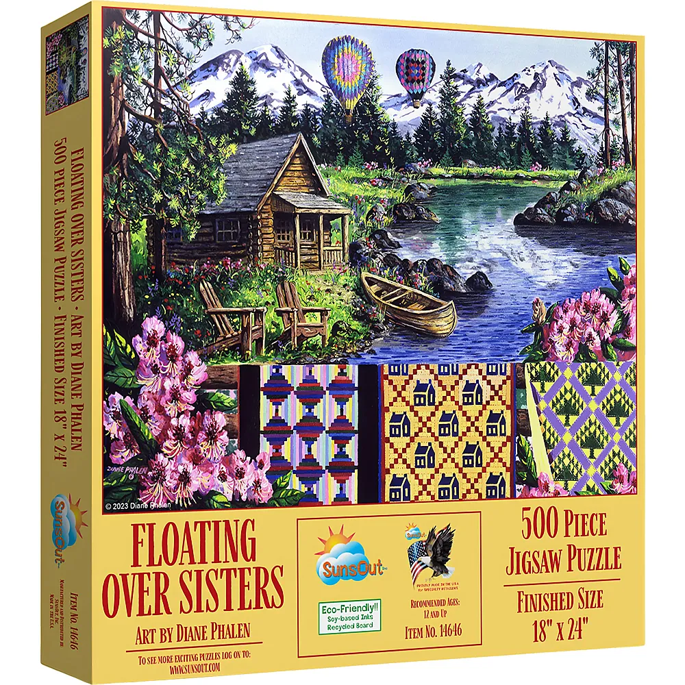 SunsOut Puzzle Diane Phalen Floating over Sisters - 500 Teile