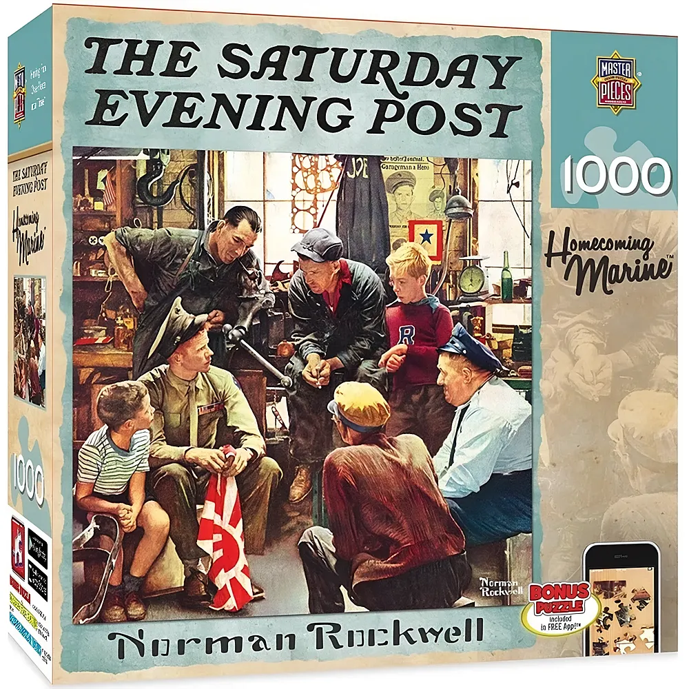 Master Pieces Puzzle Norman Rockwell: Return to the Marin home - 1000 Teile