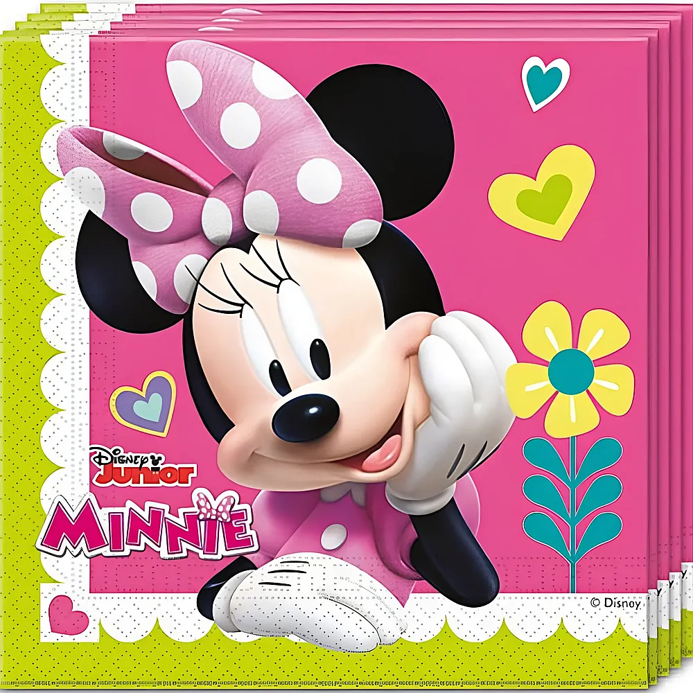 Amscan Servietten Minnie Mouse 20Teile | Kindergeburtstag