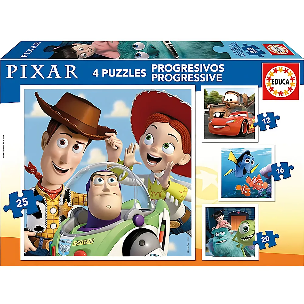 Educa Puzzle Disney Pixar 12/16/20/25