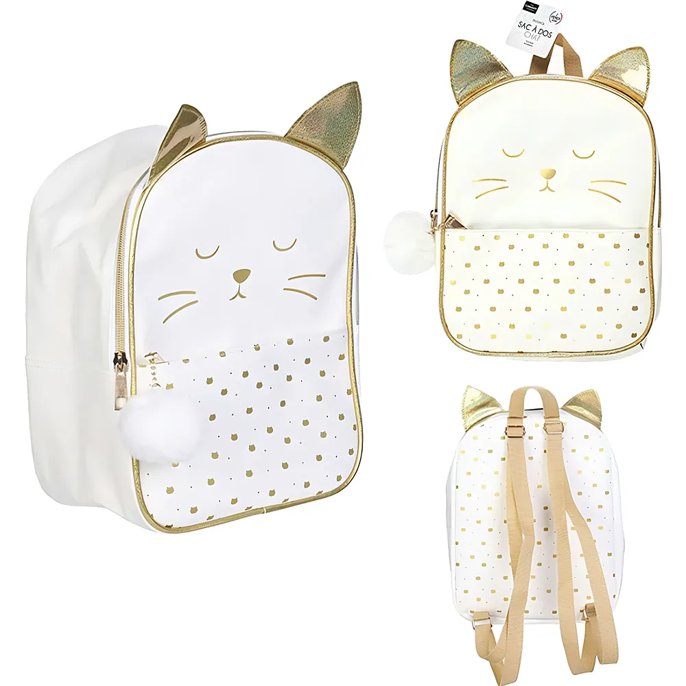 meinspielzeug - Sombo Rucksack Katze weiss | Schule & Kindergarten