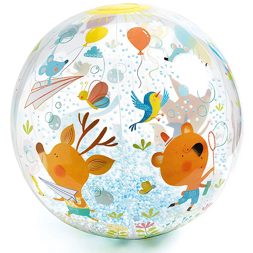 Djeco Ball Bubbles, mit kleinen Perlen 35cm