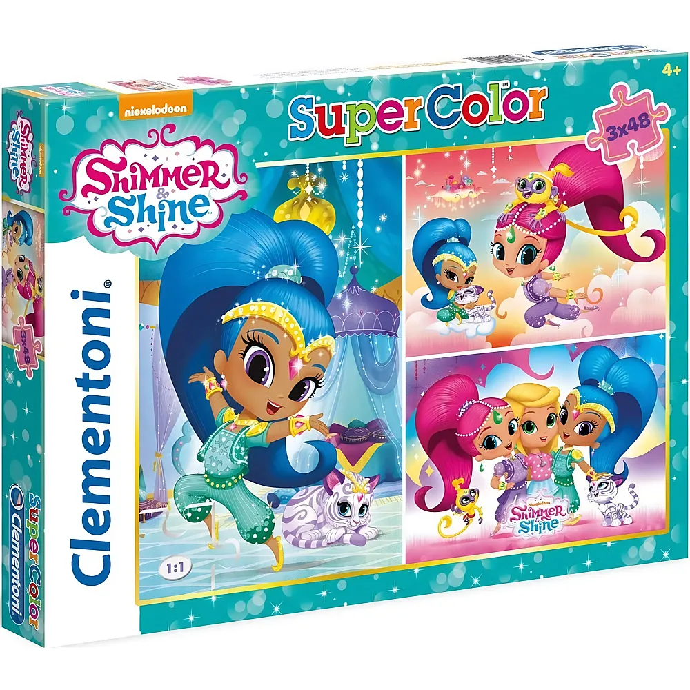 Clementoni Puzzle Supercolor 3in1 Shimmer & Shine - 48 Teile