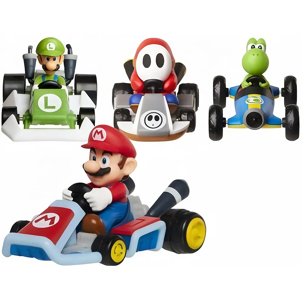 Jakks Pacific Nintendo Super Mario - Kart Racers Wave 5 - 4-fach sortiert