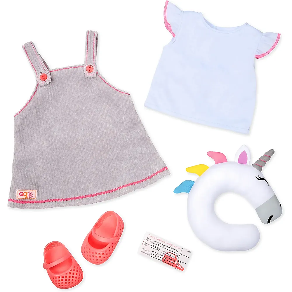 Our Generation Einhorn Express mit Kissen - 46 cm
