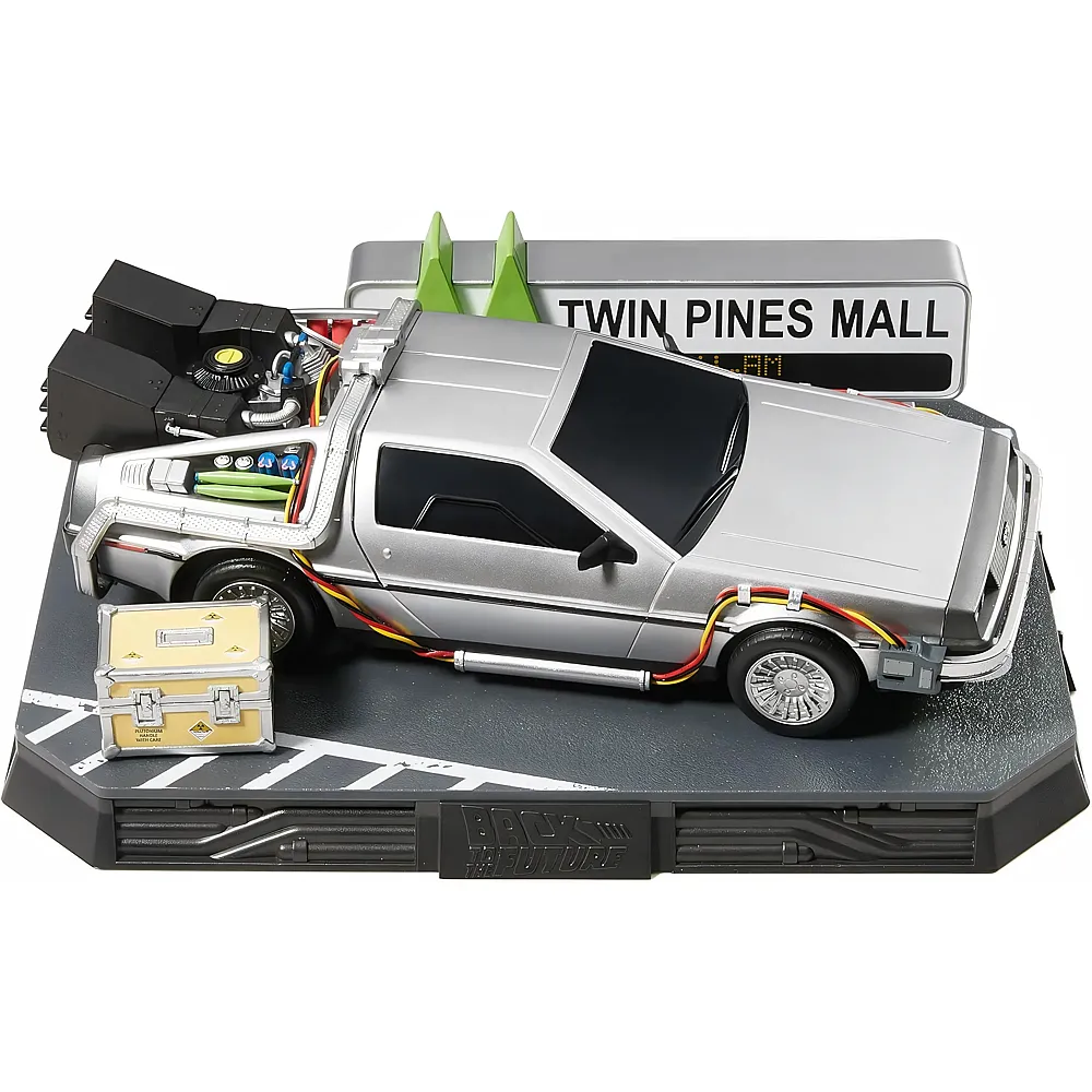 Rubber Road Ltd CC Countdown Charaktere Twin Pines Mall DeLorean Zeitmaschine  Baubarer Weihnachts-Adventskalender 2025  Offizielles Zur�ck in die Zukunft Feiertags-Sammlerfiguren-Set