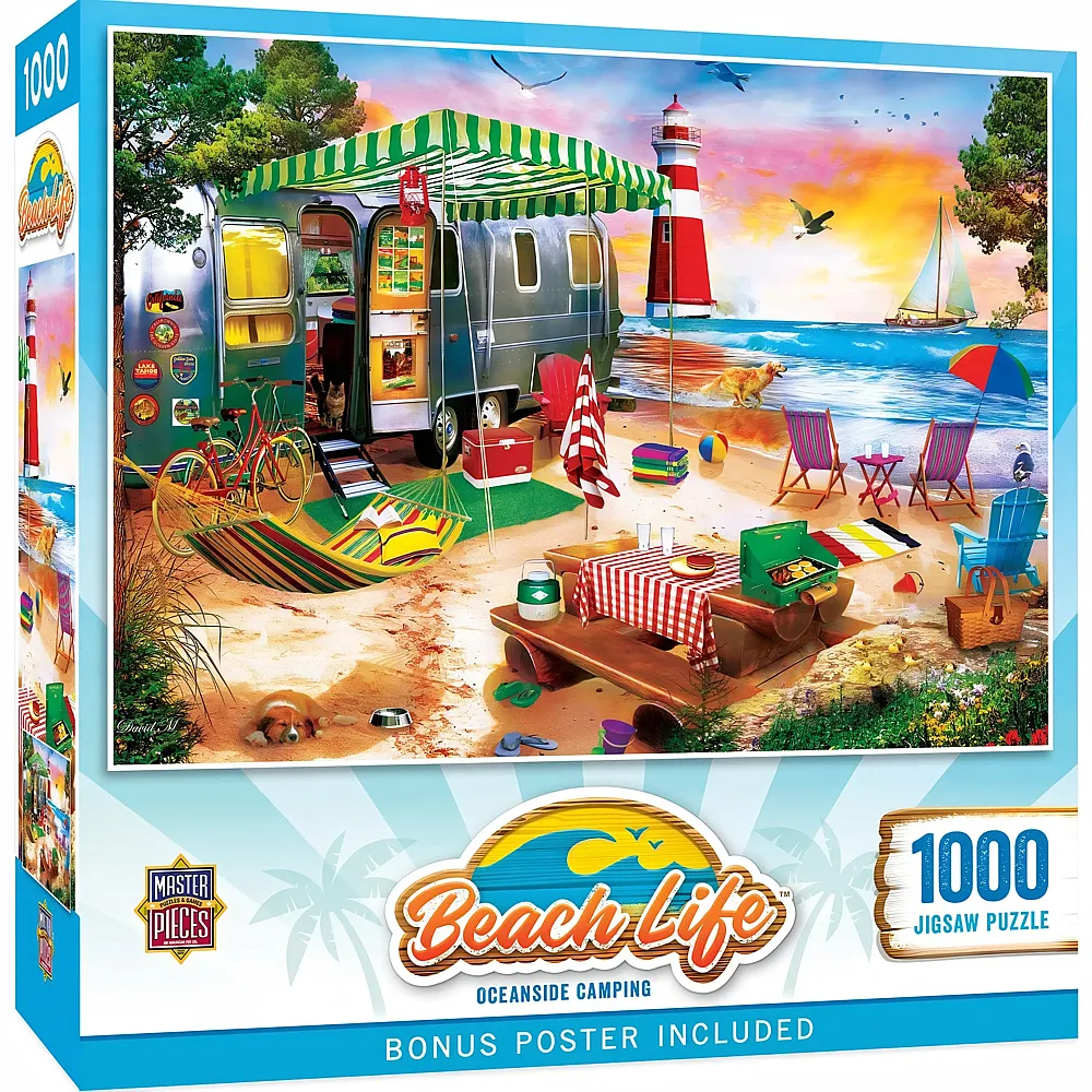 Master Pieces Puzzle Beach Life Camping am Strand - 1000 Teile