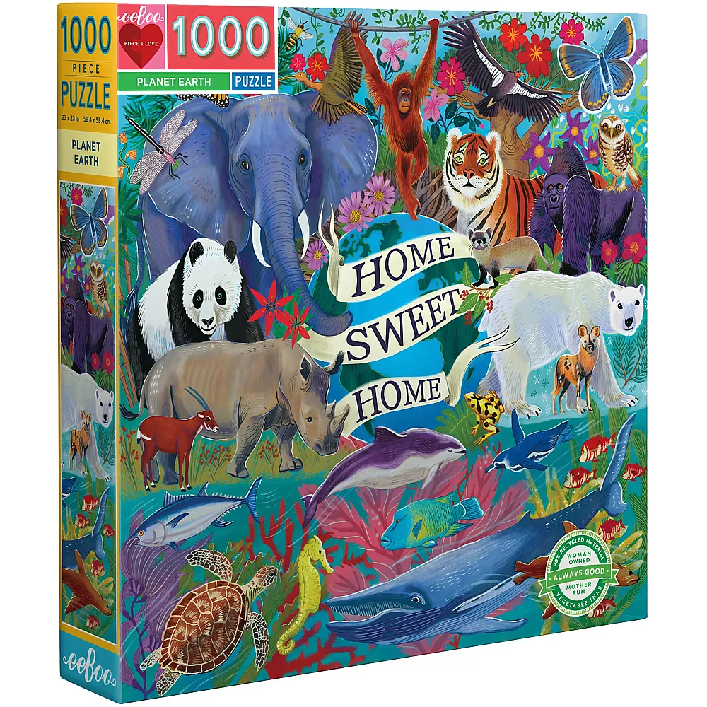 meinspielzeug - eeBoo Puzzle Planet Earth - 1000 Teile | Puzzle 1000 Teile