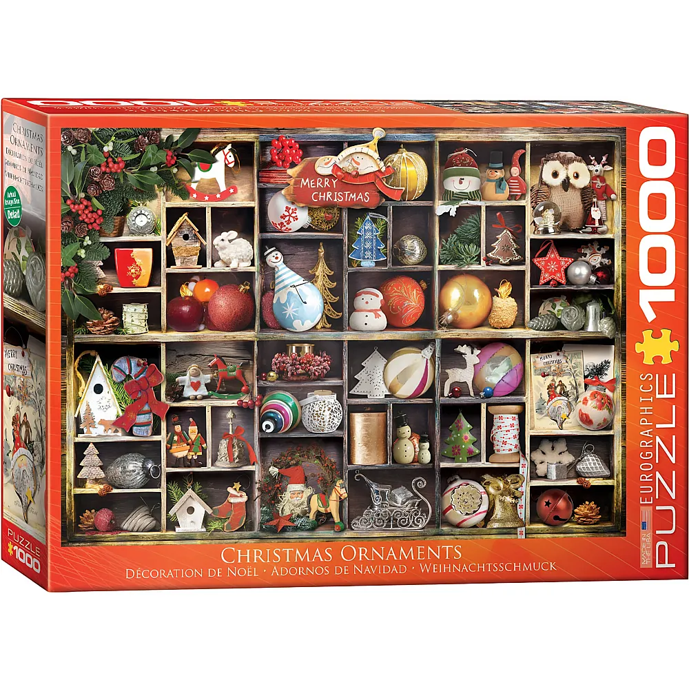 meinspielzeug - Eurographics Puzzle Weihnachtsschmuck 1000Teile | Puzzle 1000 Teile