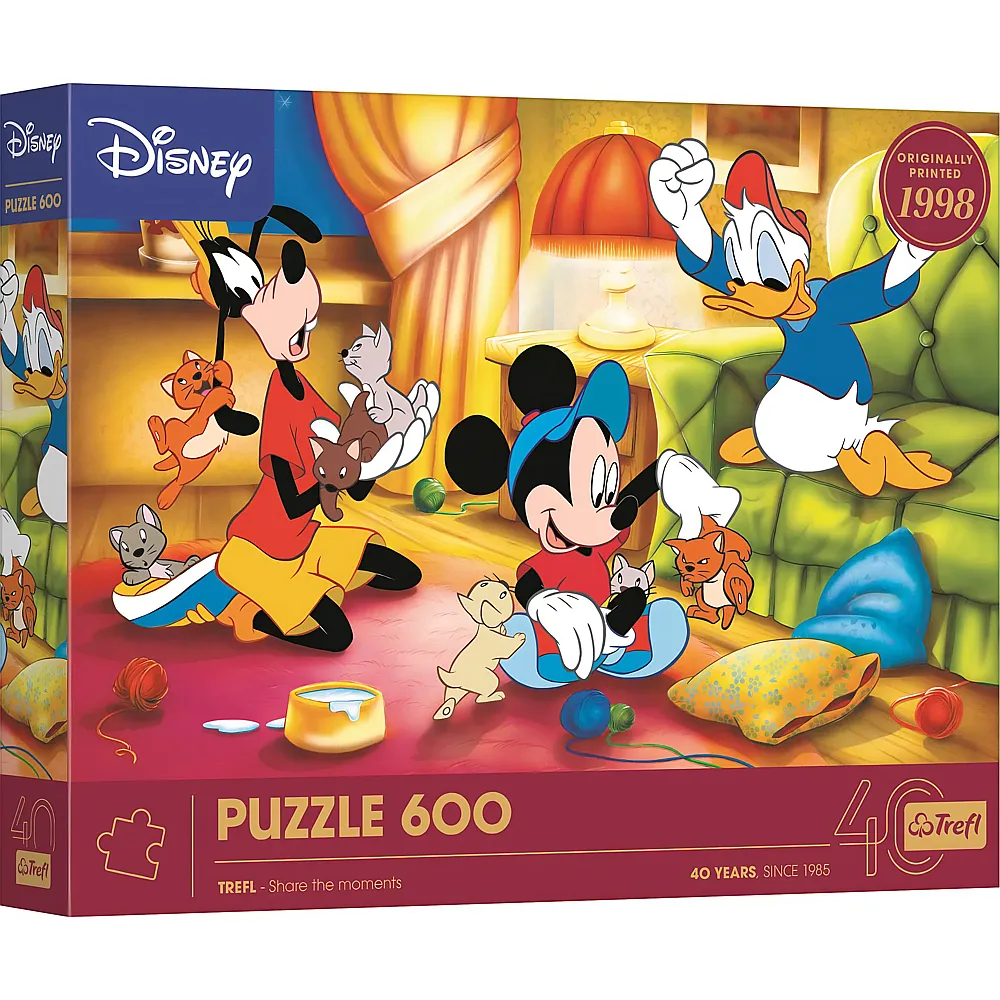 Puzzle 40 Jahre Trefl Disney Micky Maus und Co. 600Teile