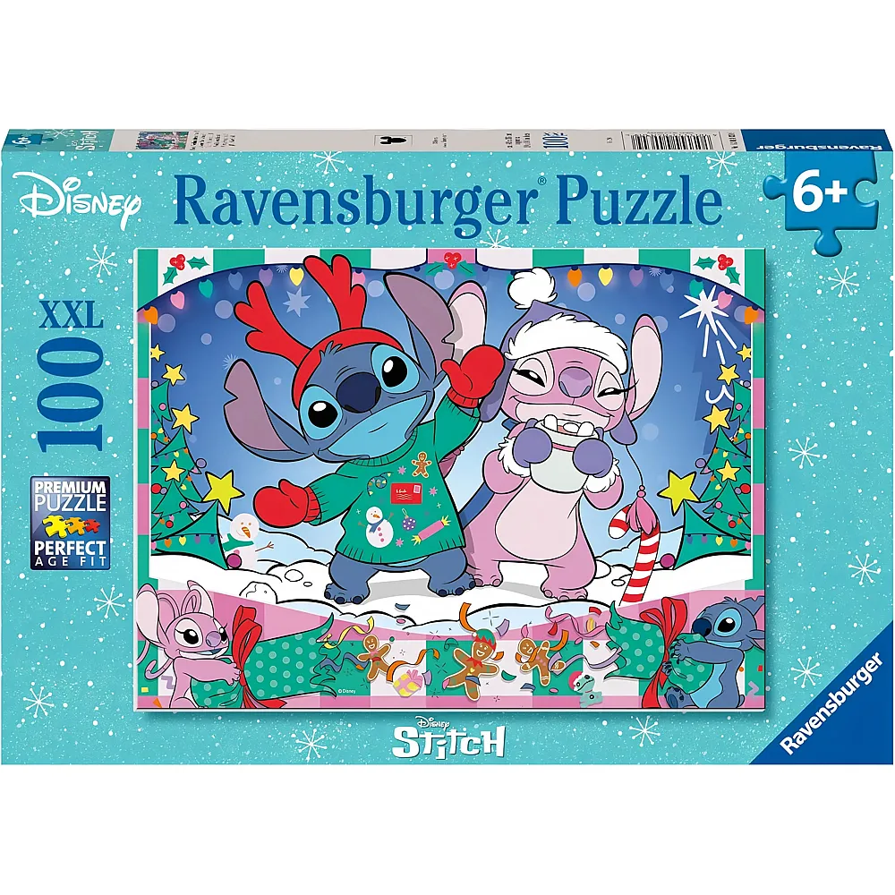 Ravensburger Puzzle Lilo & Stitch Weihnachtsstich - 100 Teile