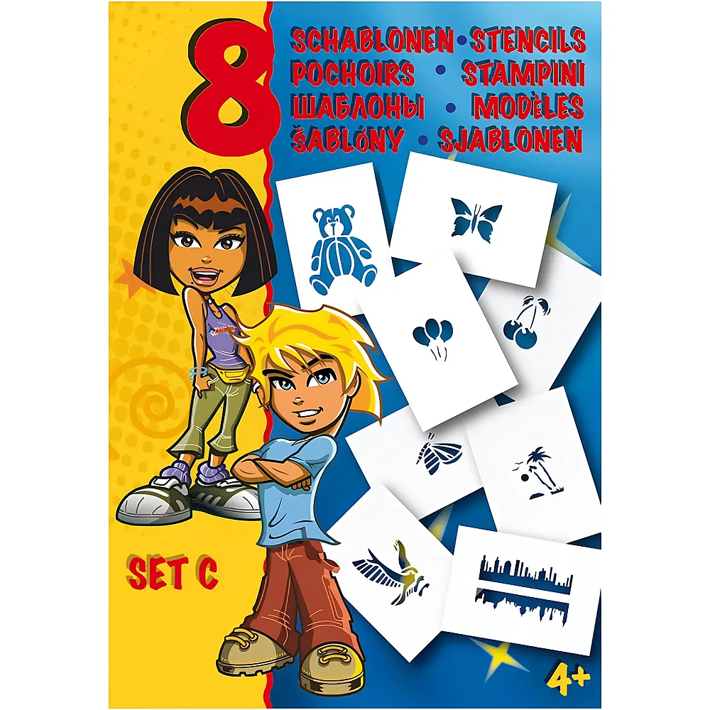 Malinos Blopens Stencils A5 - 8 Pieces