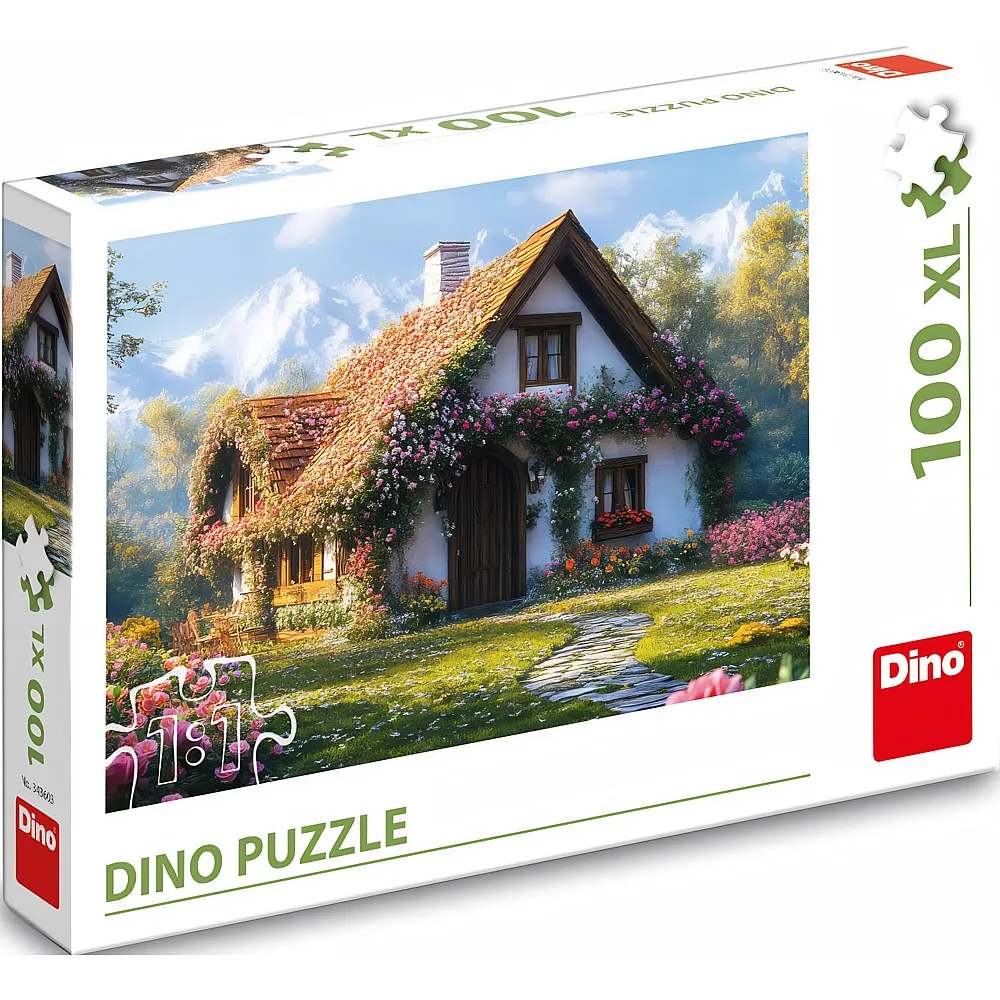 Dino Puzzle H�tte Im Tal - 100 Teile
