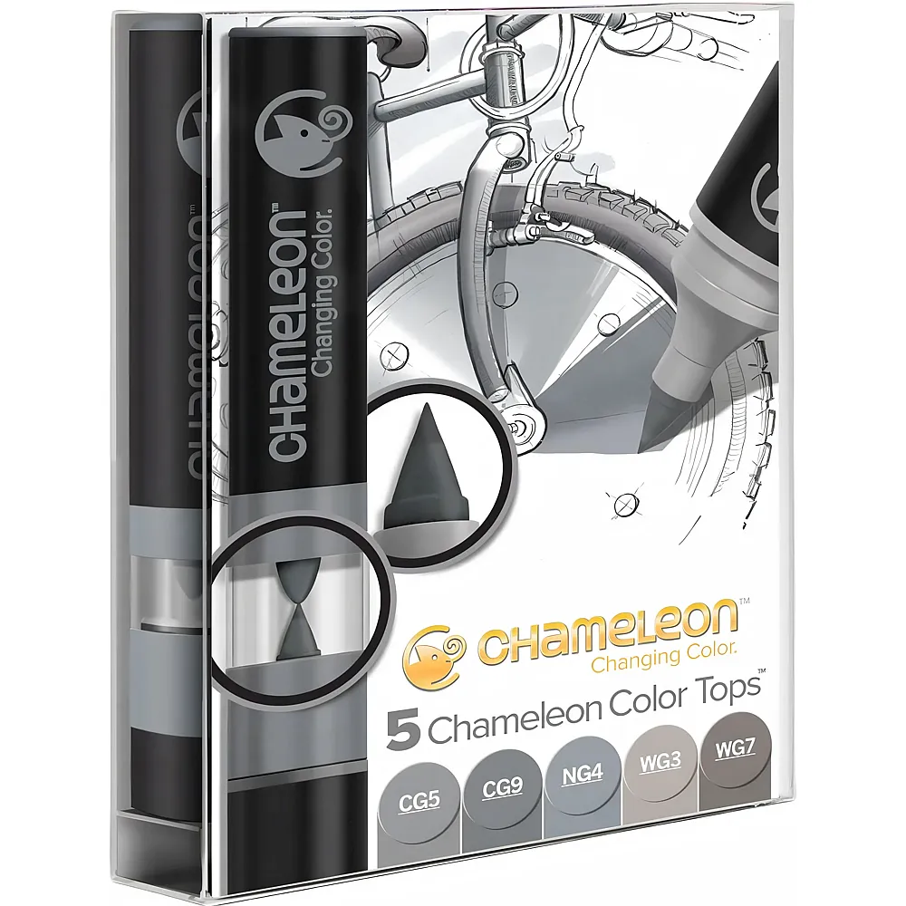 Chameleon 5-pen Tops Gray Tones Set