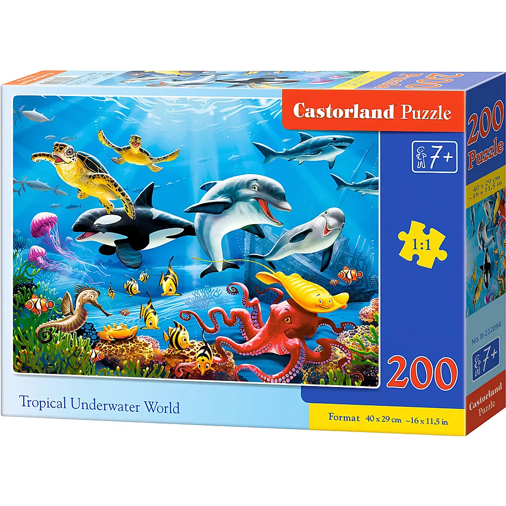Castorland Puzzle Tropische Unterwasserwelt - 200 Teile