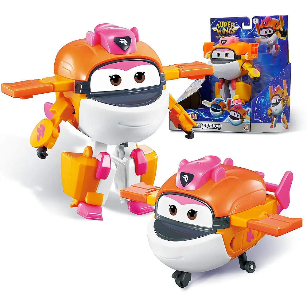 meinspielzeug - Alpha Toys Super Wings Transformations-Flugzeug Supercharged Tiki - 13 cm | Actionfiguren