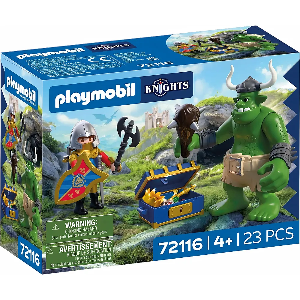 PLAYMOBIL Knights Troll mit L�wenritterschatz 72116