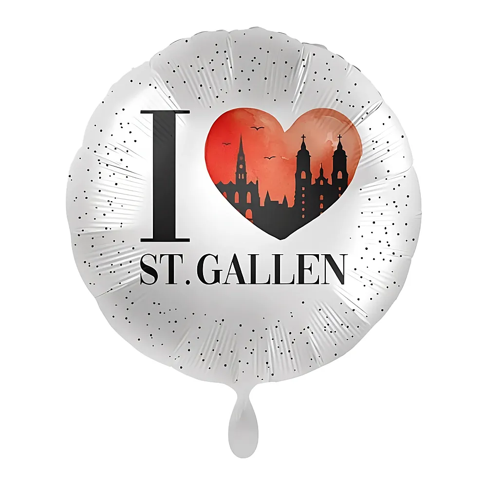 Riethmller Folienballon I Love St. Gallen | Kindergeburtstag