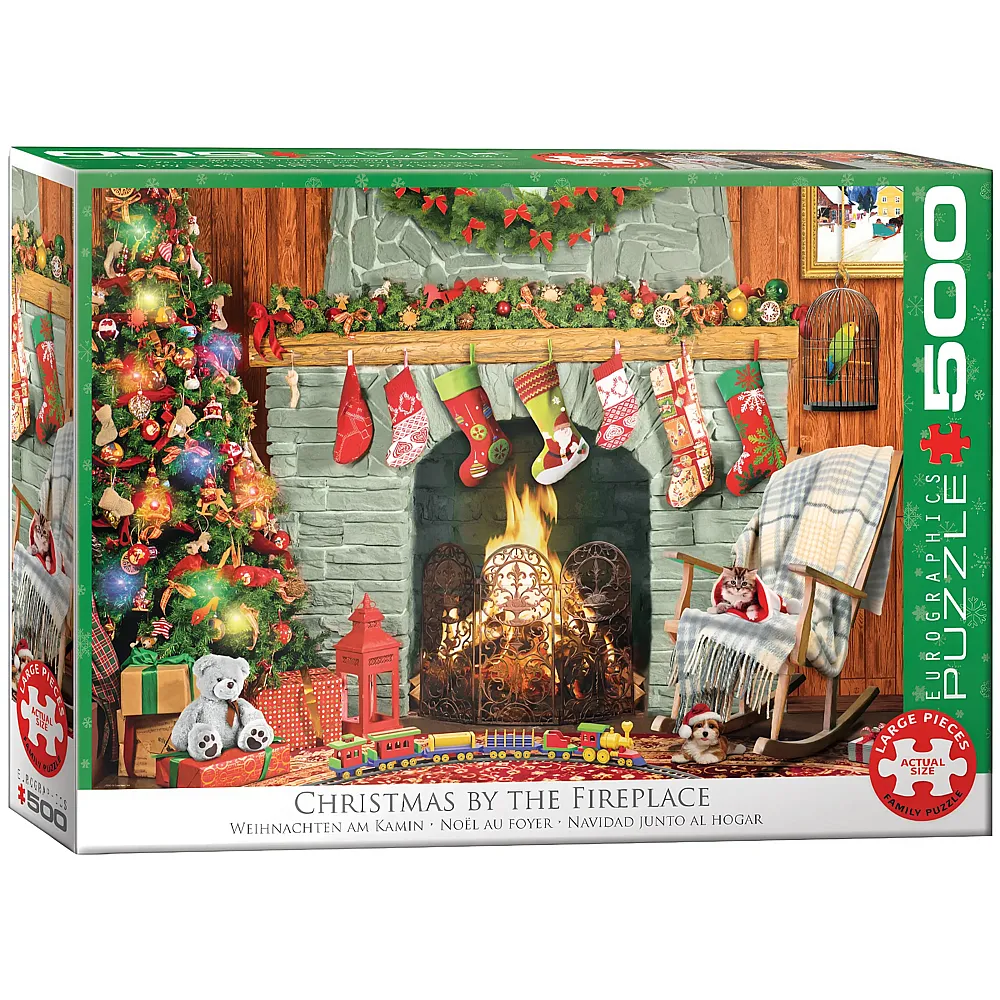 Eurographics Puzzle Weihnachten am Kamin 500Teile