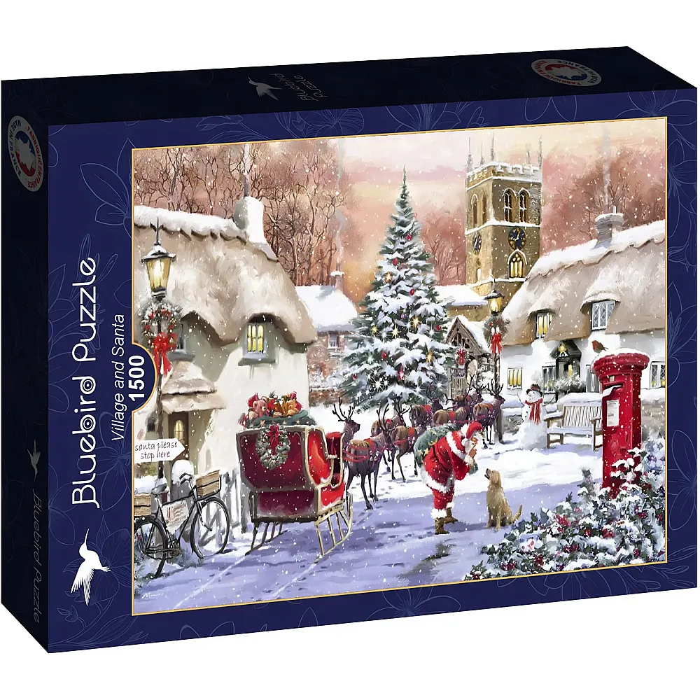 Bluebird Puzzle Village and Santa 1500Teile
