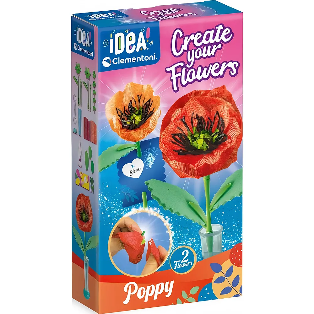 Clementoni Idea Make your Flower Set Mohnblume