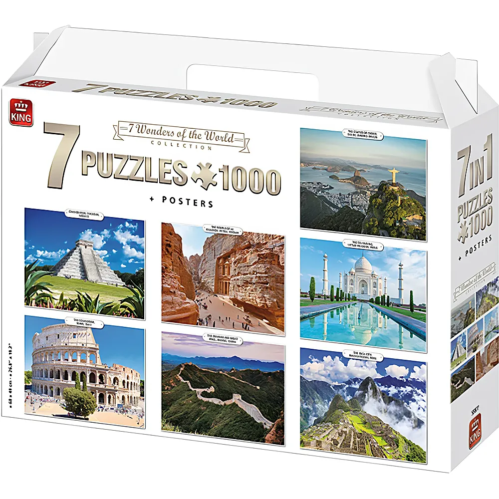 King Puzzle 7er Set Wunder der Welt 1000Teile