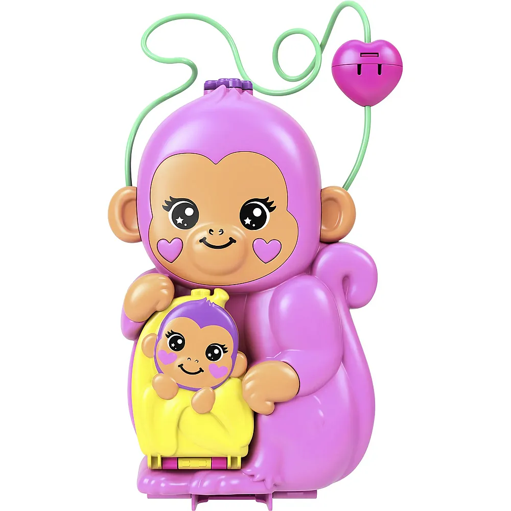 Polly Pocket Affenmama und Baby Schatulle