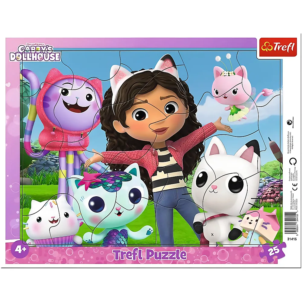 meinspielzeug - Trefl Puzzle Gabby's Dollhouse - 25 Teile | Rahmenpuzzle