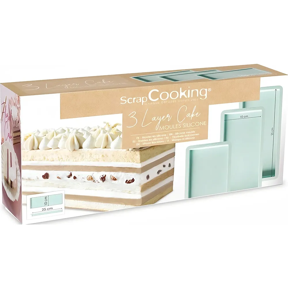 ScrapCooking 3 Formen Silikonschicht B�che/ Kuchen