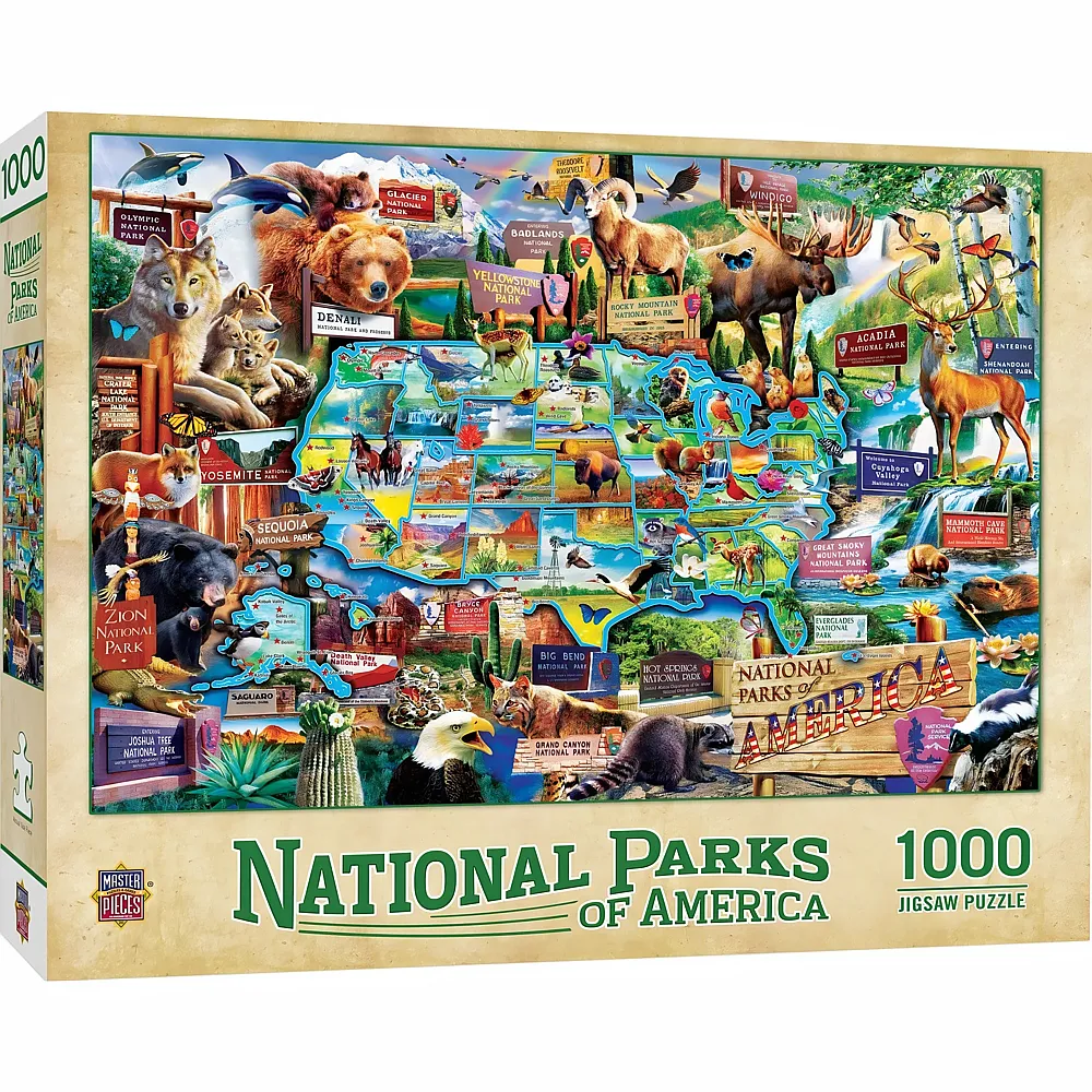 Master Pieces Puzzle Nationalparks - 1000 Teile