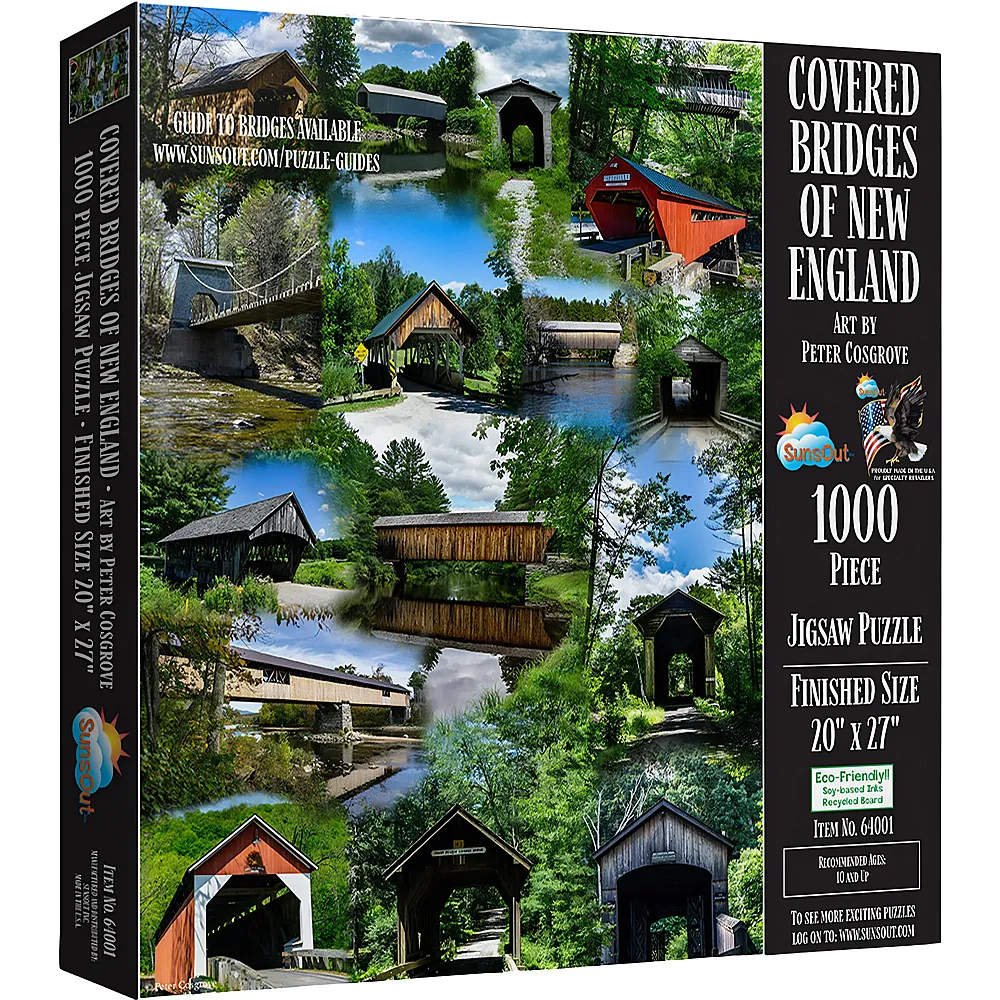SunsOut Puzzle Peter Cosgrove Covered Bridges of New England 1000Teile