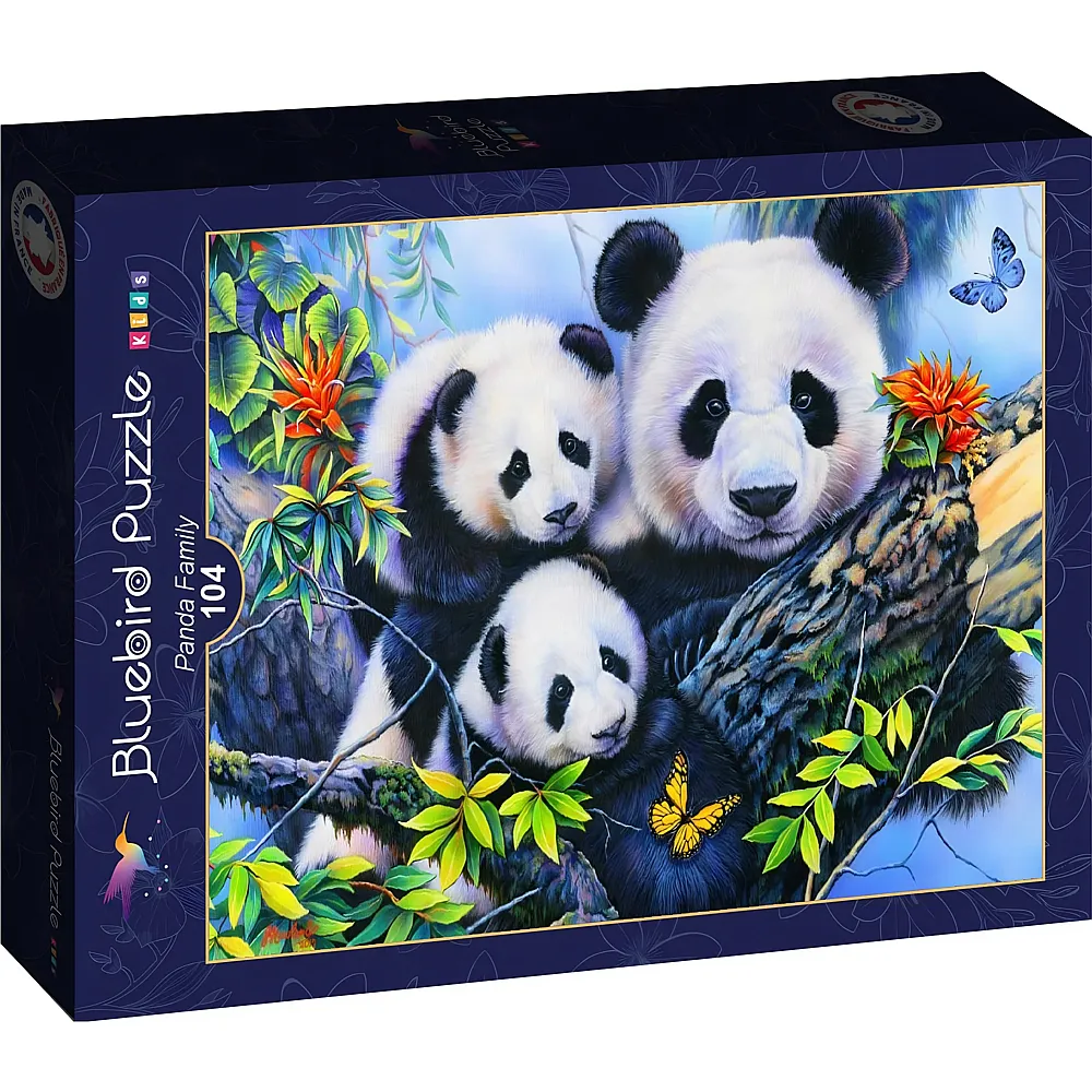 Bluebird Puzzle Panda Familie 104Teile