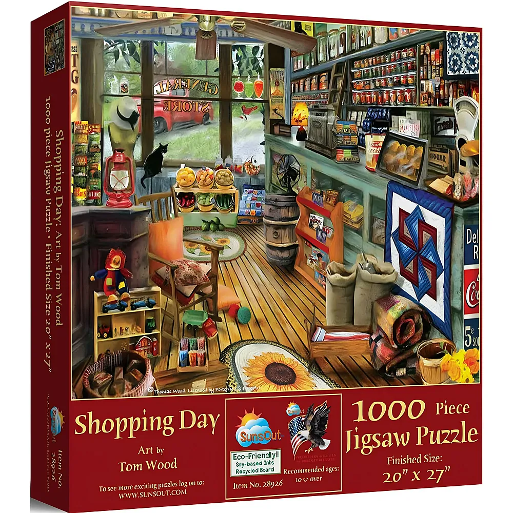 SunsOut Puzzle Tom Wood Shopping Day - 1000 Teile