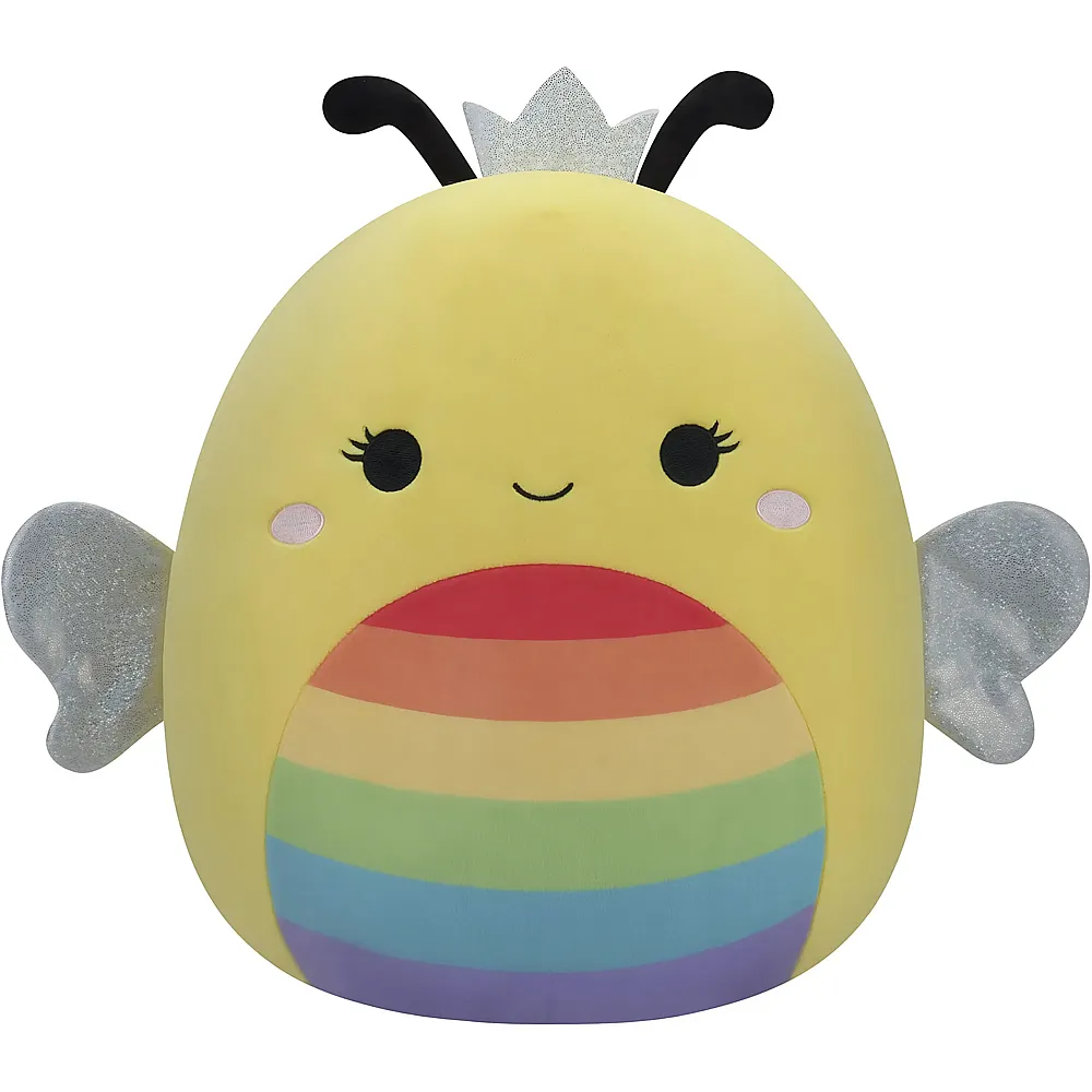 Squishmallows Pl�sch Sunny Honey Bee mit Regenbogenbauch und Krone - 30 cm