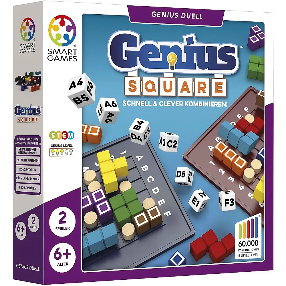 SmartGames Genius Square - Schnell & Clever kombinieren