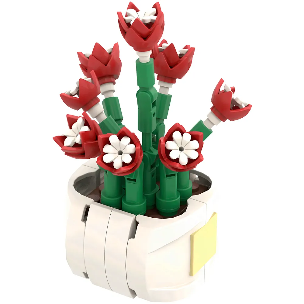 Brixies Plus Mini Blume Asia Dream - 83 Teile | Klemmbausteine Natur
