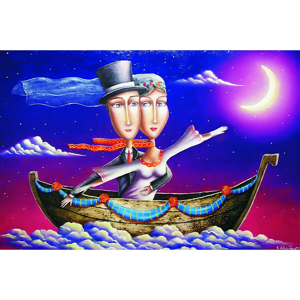 Gold Puzzle Wedding Travel - 1000 Teile - Puzzle 1000 Teile