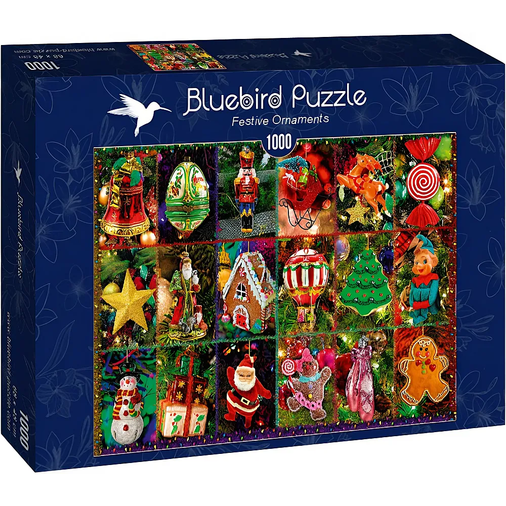 Bluebird Puzzle Festive Ornaments 1000Teile
