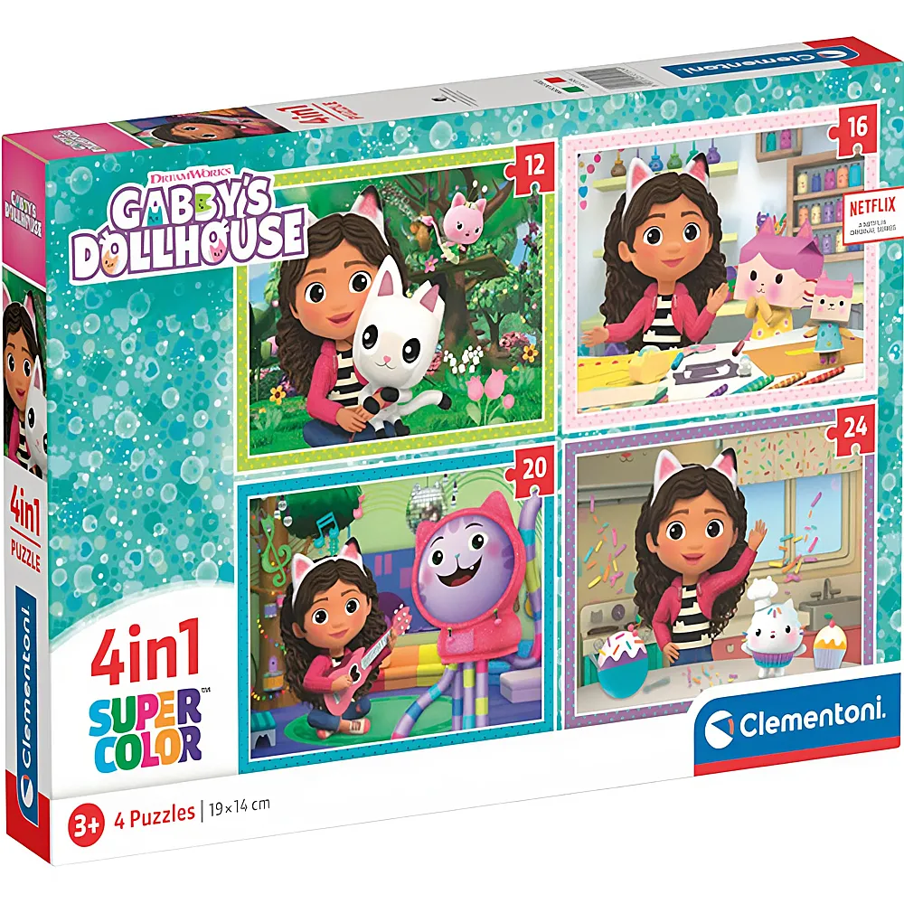 Clementoni Puzzle Gabby's Dollhouse 4in1 12,16,20,24