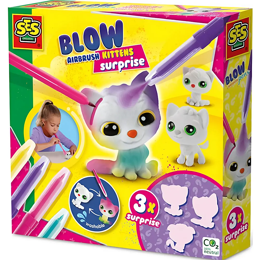 SES Blow Airbrush Pens-K�tzchen Surprise