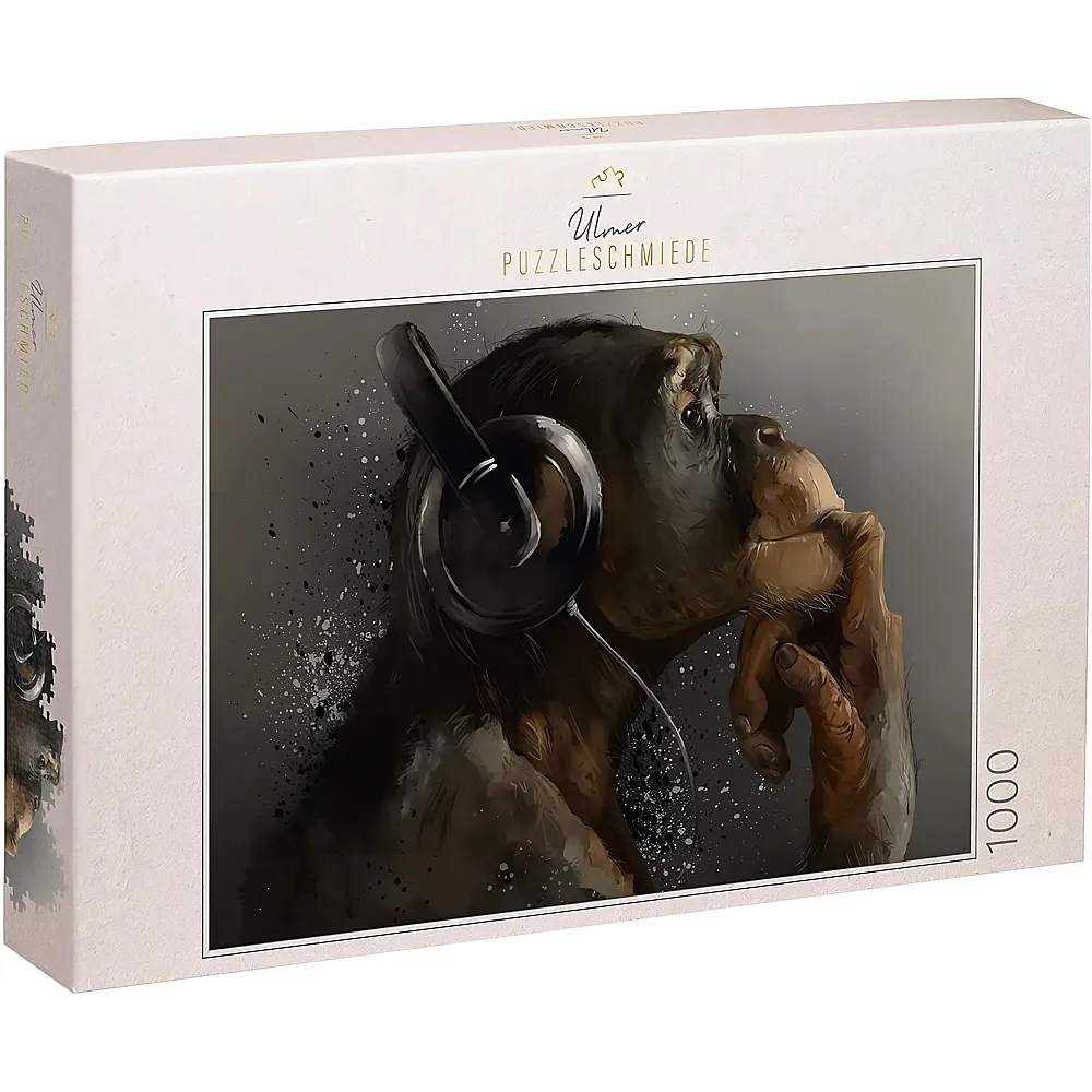 Ulmer Puzzleschmiede Affe mit Musik-Kopfh�rer - 1000 Teile